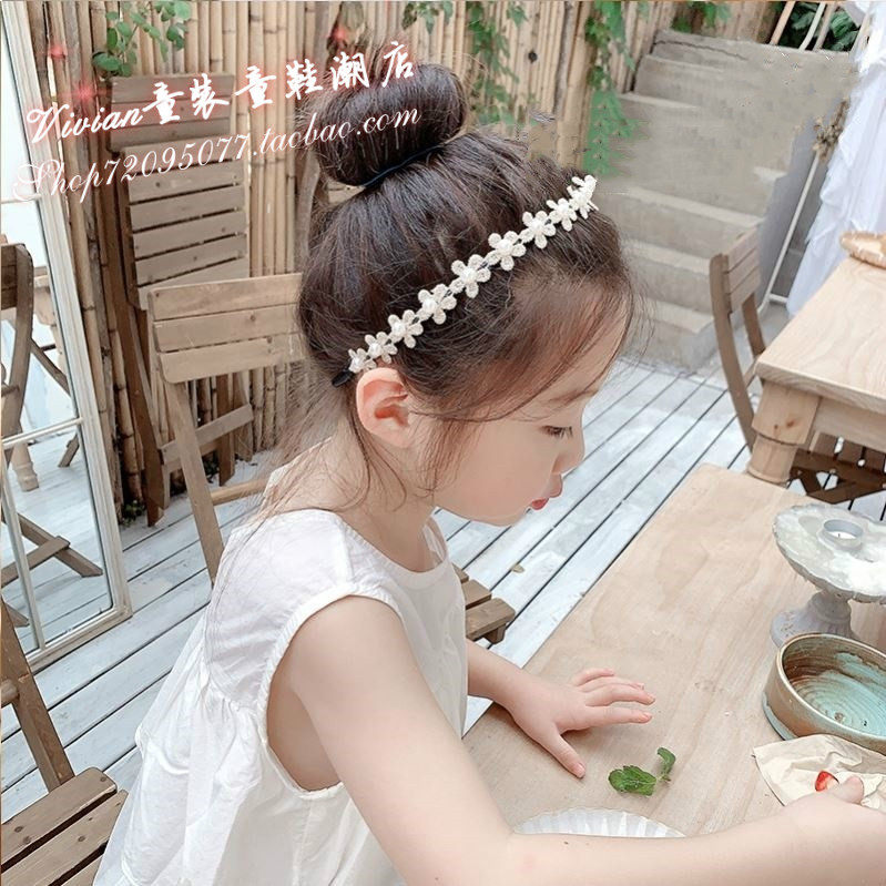 Hong Kong Girl Hair Clip Hair Clip Hoop Child Cute Little Flower Anti-Slip Tooth Hair Stirrup Little Girl With Broken Hair Accessories Tide