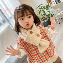 Hong Kong Autumn Winter Children Scarf 2021 Baby Knit Wool Cord Girl Cute Scarf Boy Warm Neck Cover