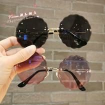 Hong Kong children Summer sunglasses Mens and womens fashion concave styling ink glasses Baby sunscreen Anti-ultraviolet glasses