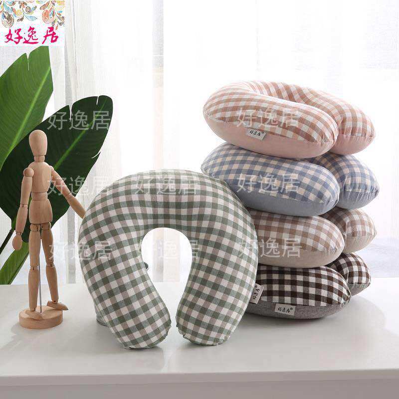 Buckwheat Shell U Type Pillow Memory Cotton Gift Custom Creativity Travel Pillow Office Aircraft Lunch Rest Pillowcase With Pillow