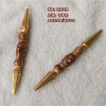 Nepal red copper single-strand pestle pure copper slightly gilt one-character pestle one-pestle one-pestle