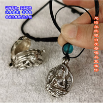 White Duomao pendant Nepal 925 sterling silver Garu box pendant seven-eyed Buddha Mu storage pendant