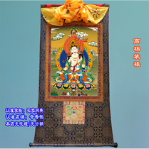 Big white umbrella cover Buddhas mother bronzing super clear cloth printing Thangka Dugam high-end mounted Buddha painting like Buza Agam
