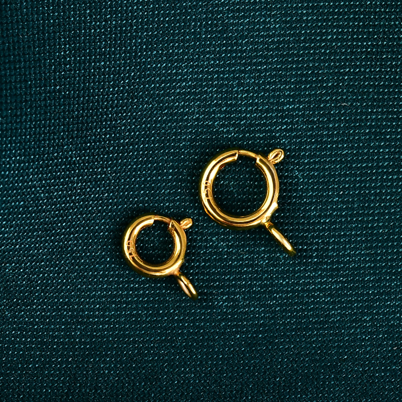 18K Gold Clasp Spring Clasp Spring Ring Tail Chain Extension Chain Closed Loop Bracelet Necklace Accessories 18K Gold Clasp Spring Clasp Spring Ring Tail Chain Extension Chain Closed Loop Bracelet Necklace Accessories