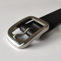 Wooden handmade belt 316 stainless steel sheet cut wire drawing buckle head fit Italy plant tannic leather sturdy and durable