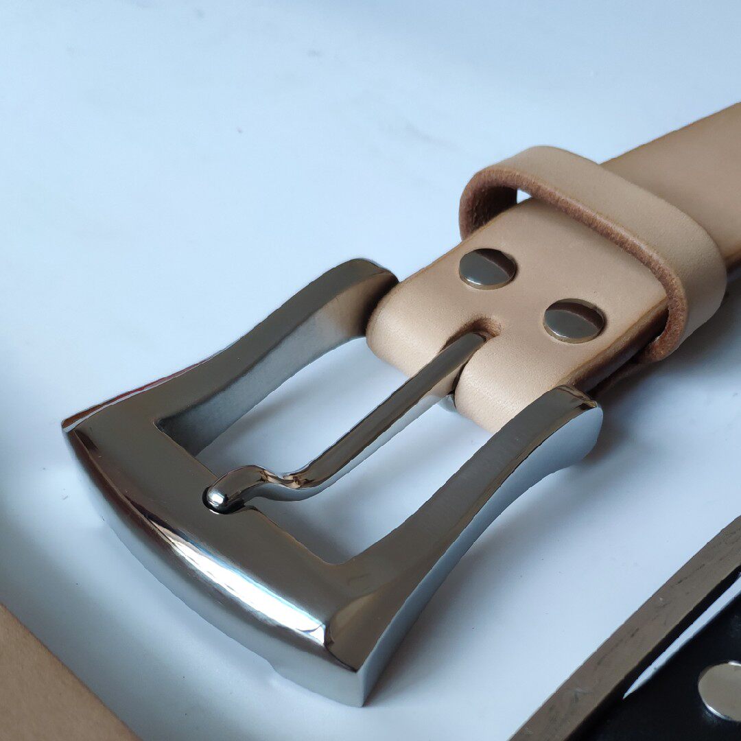 Belt buckle head stainless steel one-piece cutting handmade inner diameter 3.9 cm suitable for 3.8 wide and thick strips
