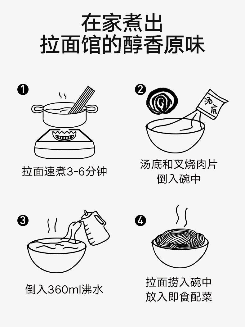高端拉面 拉面说 日式豚骨番茄拉面3盒装3盒 图8