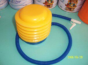 Portable foot stomp on inflator inflating air pump with air pump