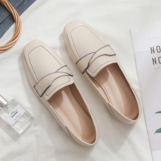 Women's Loafers 2025 Spring and Autumn New Style Flat Slip-On Shoes British Retro Small Leather Shoes Versatile Single Shoes