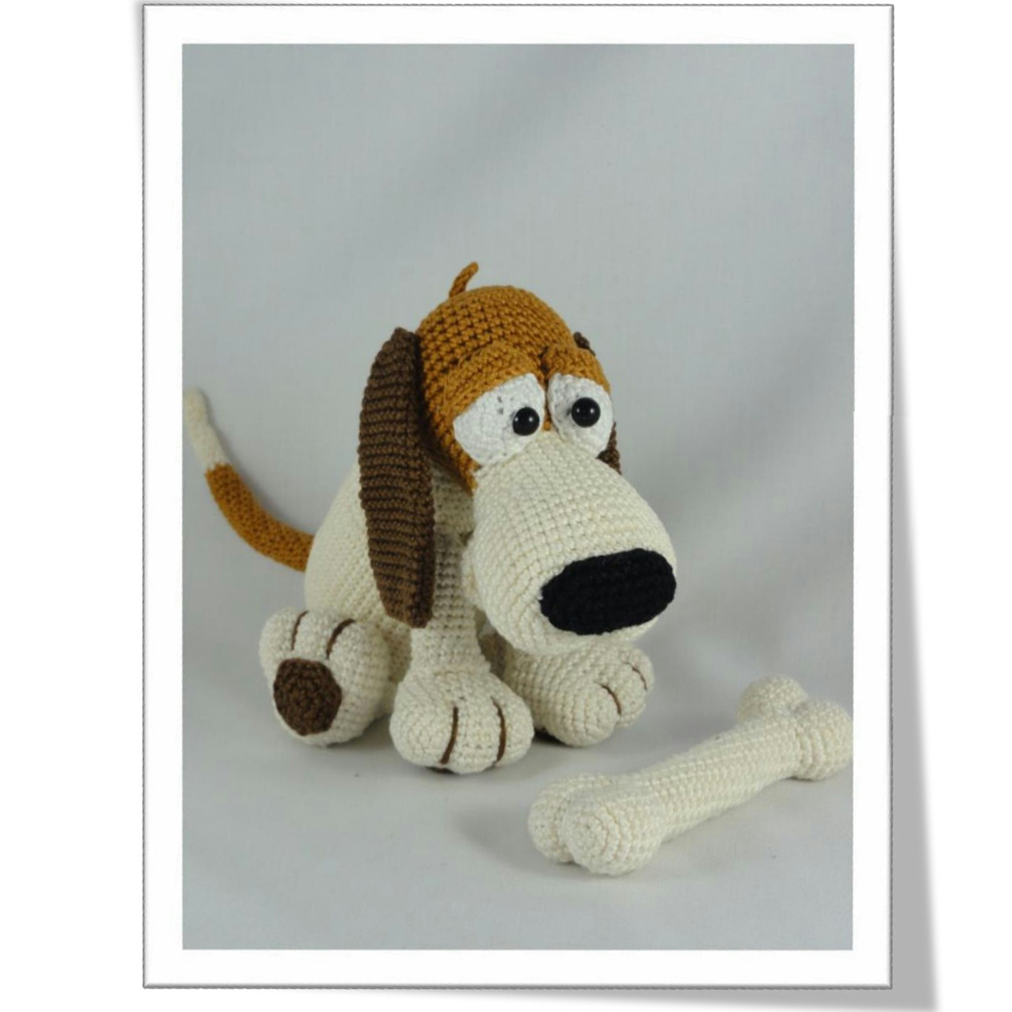 Basset Hound Wool Handmade DIY Crochet Doll Graphical Tutorial Not Finished Product No Video No Material