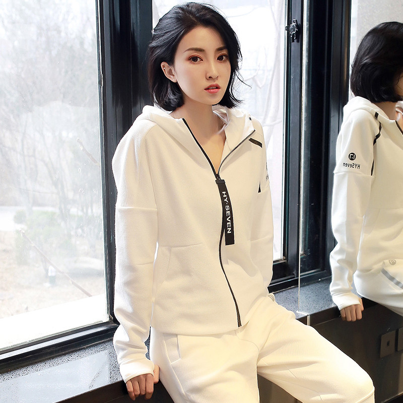 Autumn and winter sports and leisure couple suit jacket men and women fashion running student sportswear jacket two-piece female