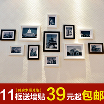 Solid Wood photo frame creative hanging wall image frame wall 7 inch simple photo frame printing photo wedding photo album combination can be customized