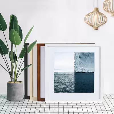 Square solid wood photo frame 7 inch 8 14 16 12 10 20 24 inch Chinese painting rice paper framed cross stitch picture frame