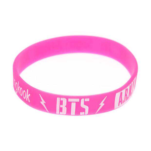 欧美新款韩国组合bts Army防弹少年团硅胶手环明星粉丝团礼品手镯