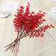 Red fruit fortune fruit artificial flower red berry artificial flower New Year's Eve flower silver willow living room ornaments housewarming wedding decoration