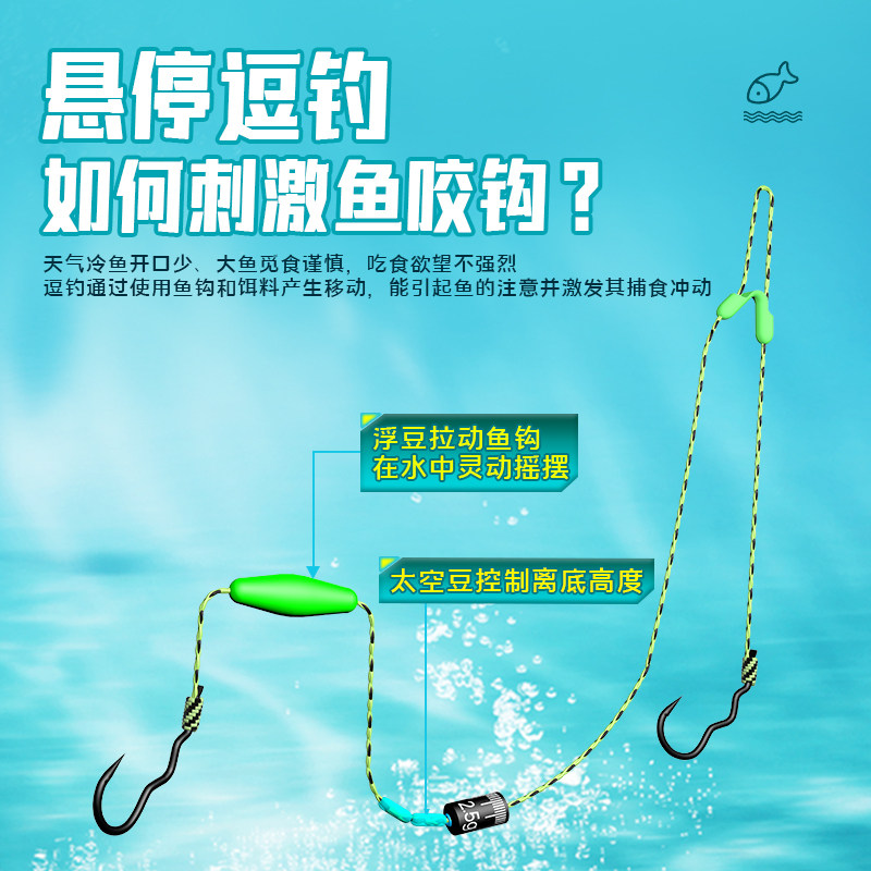 反底钓配件大揭秘:如何打造完美悬停钓组,解锁双钩浮力豆新玩法!-垂钓小配件-淘宝百科网