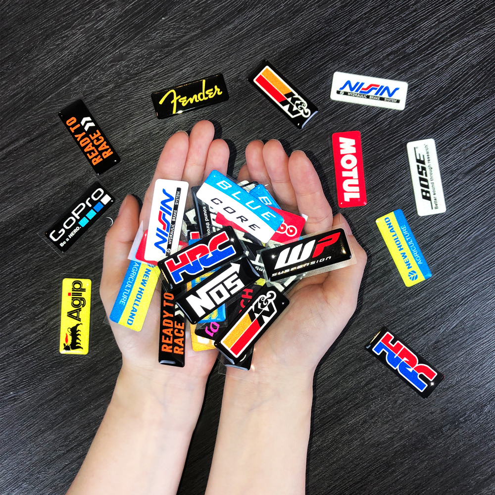 3D Motorcycle Sponsor Reflective Sticker Paper Electric Car Notebook Trolley Travel Luggage Decorative Decal Waterproof