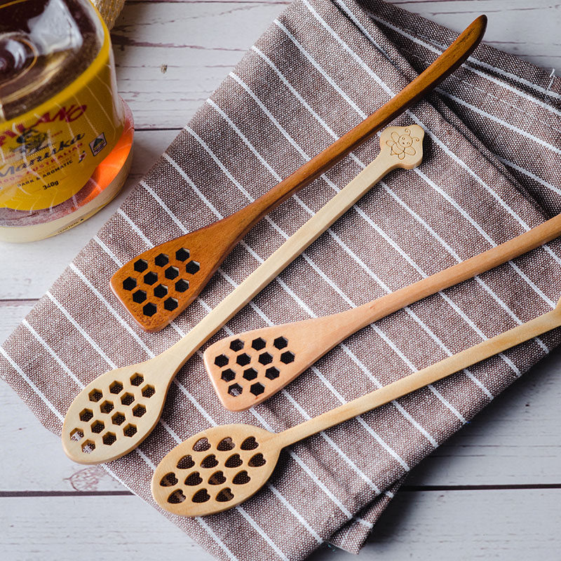 Honey mixing stick Coffee mixing stick Japanese cute honey access stick Creative wooden jam stick Honey spoon