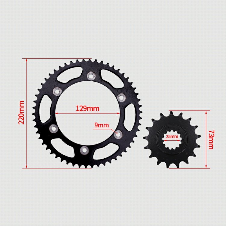 Phụ kiện Honda CBR250 19 / MC19 Kích thước Bánh trước và bánh sau bánh xích Kích thước xích bánh xích Fly - Xe máy Gears Giá nhông sên dĩa Wave
