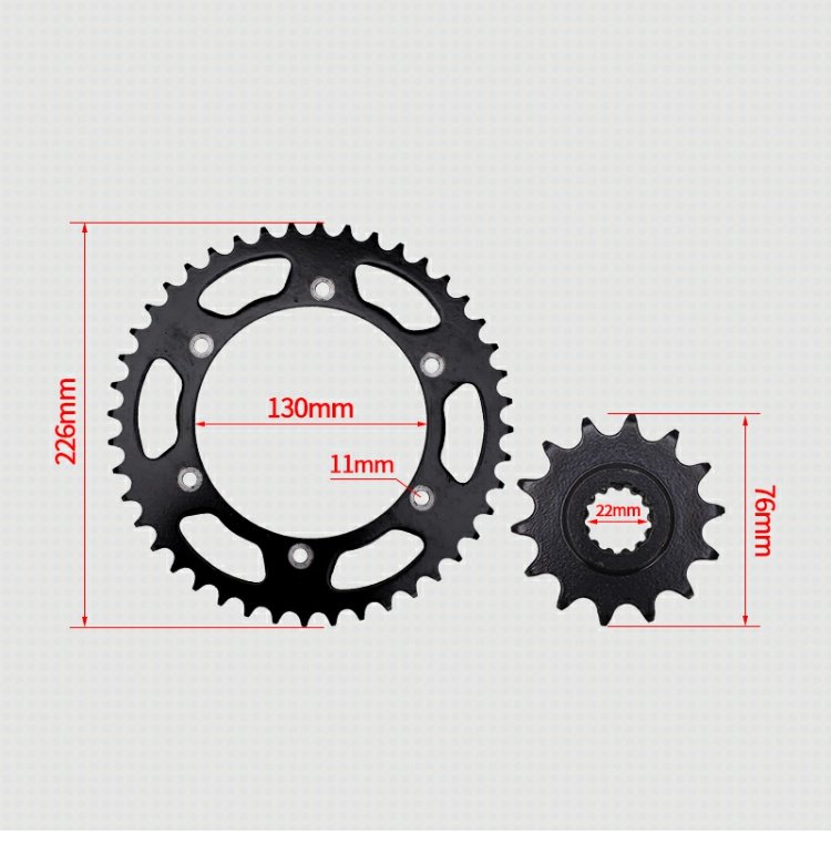 Honda CBR22 / bánh nhỏ cỡ nhỏ / sapphire / VTR250 bánh răng bánh xích kích thước bánh xe bay - Xe máy Gears 	giá nhông xích xe máy wave alpha	