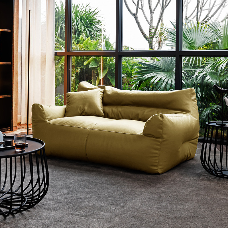 Italian style living room combination lazy sofa bean bag technology Buyangtai double recliner tatami small apartment