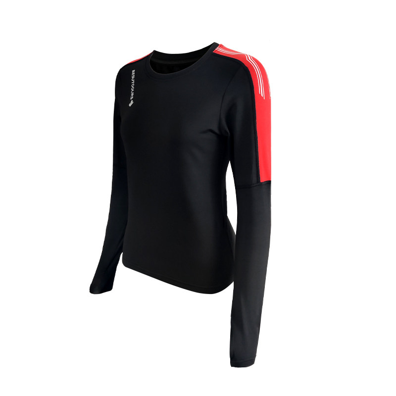 Besuto North Sky Tour Cashmere Long Sleeve Dry Fitness Sports Warm Half-Half-Pocket-Collar T-Shirt