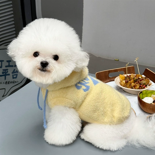 Осенний вязаный свитер для домашних животных, Тедди Бишон, Померанский шпиц, йоркширский пудель, одежда для маленьких собак, осенняя и зимняя одежда