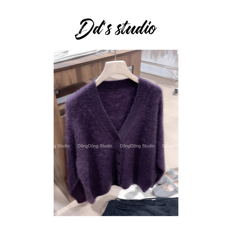 Super Thick!/Seamless Cardigan/Long-Sleeved Knit Cardigan Top [Length 60cm, Bust 114cm] 9819