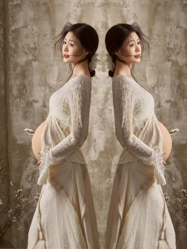 Фотостудия, новый стиль, одежда для фотосессии для беременных, новый китайский стиль, ретро, ​​крутая тема, большой живот, беременная мама, одежда для фото дома