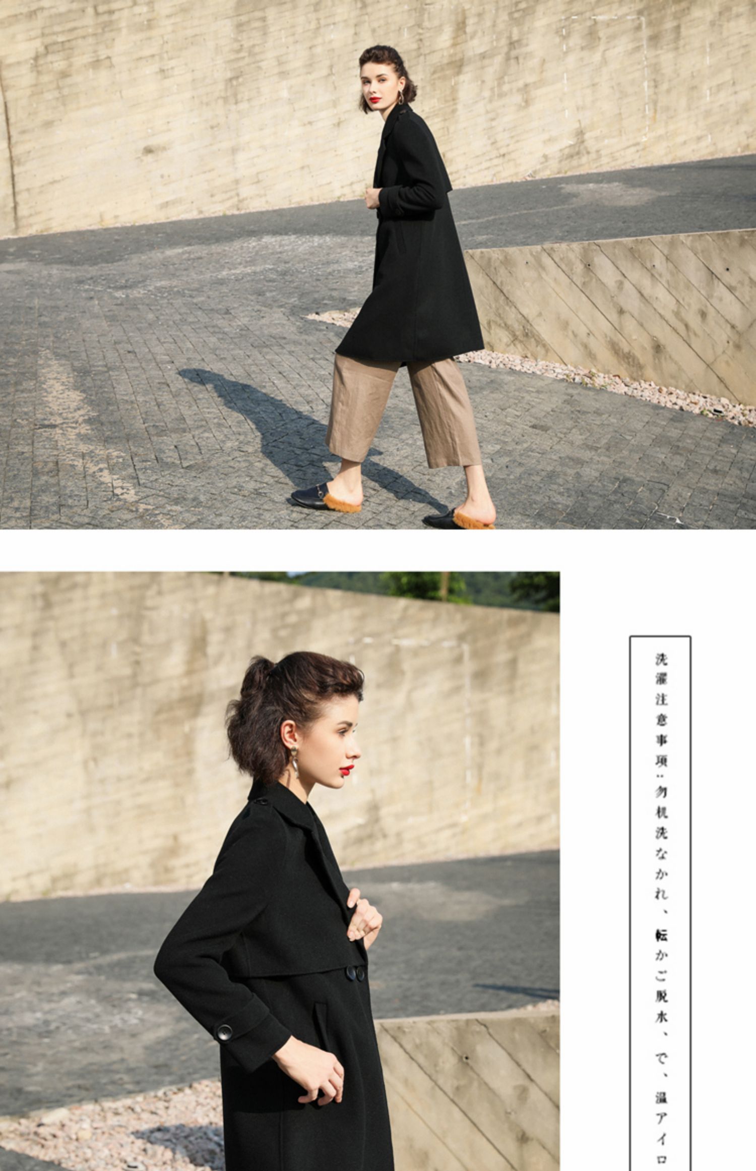 Thương hiệu nữ 2019 mùa thu và mùa đông len mới dài phần hai mặt áo len cashmere áo khoác mỏng - Áo len lót đôi áo khoác uniqlo nữ