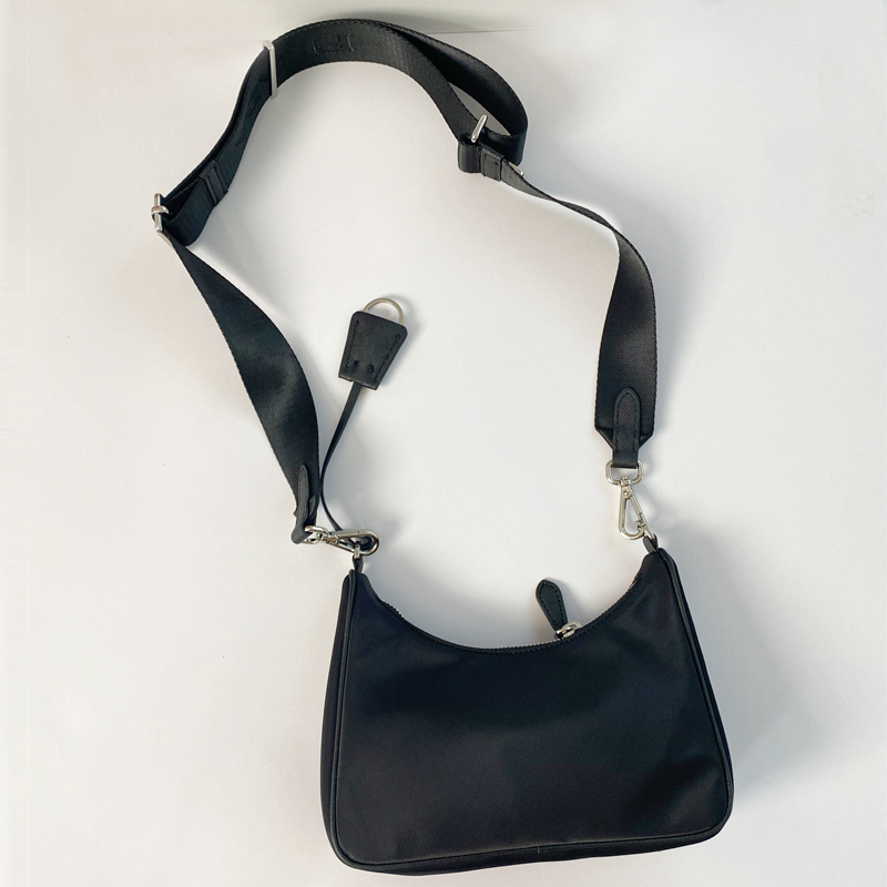 New Three-In-One Nylon Bag, Underarm Bag, Parachute Chain Bag, Single Shoulder Crossbody Bag for Women, Vintage Baguette Bag