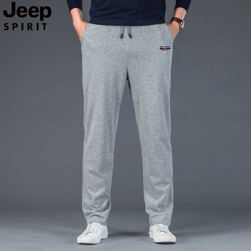 JEEP Jeep sports pants men's loose pants pants casual trousers autumn wide-leg pants straight tube tooling leg pants