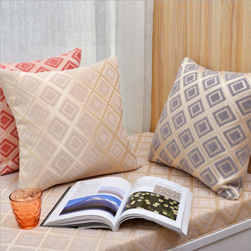 Pillowcase Cotton Linen Simple Custom-made Without Core 40x40 Sofa Nap Pillow Rectangular Striped Fabric Cushion Cover
