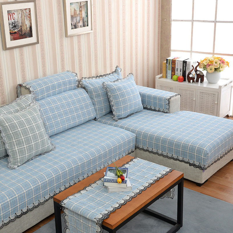 Sofa cushion linen gray old coarse cloth four seasons universal modern minimalist all-inclusive non-slip cotton and linen sofa cover custom