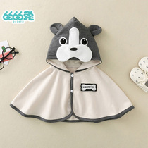 Baby cloak thin autumn baby cloak out sunscreen children coat girl small shawl cartoon Top Spring