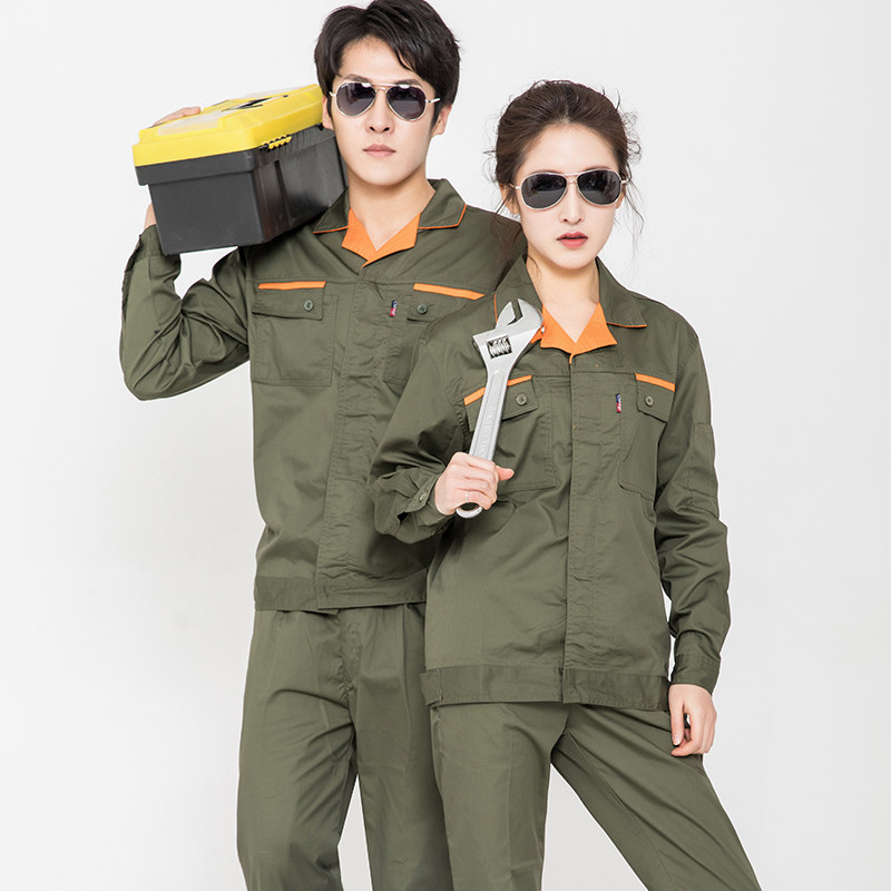 Summer long sleeve thin section Working clothes Suit Men And Women Factory Workshop Blouse Pants Custom Print LOGO Labor Conserved