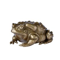 Pure copper play piece Golden Toad decoration tea pet small golden toad handlebar toad home decoration office