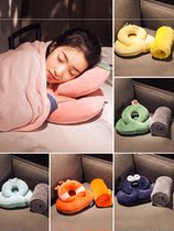 Primary and secondary school students nap artifact sleeping pillow table with quilt first grade children lunch break pillow