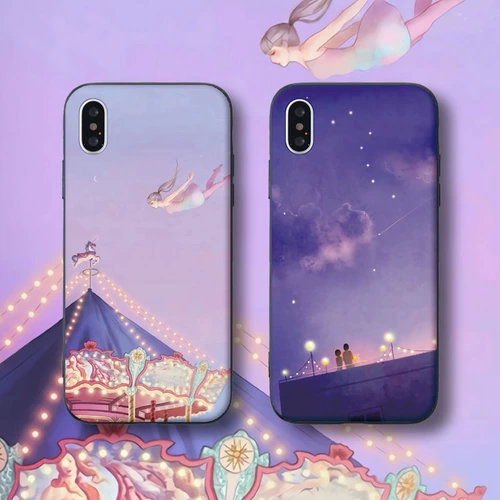Apple, iPhone12, чехол для телефона, iPhone11 Pro, силиконовый сиреневый объектив, 8plus