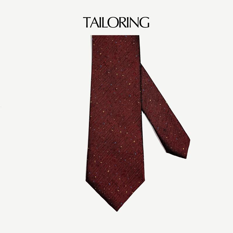 Happy Times, Irregular Colorful Polka Dot Red Gentleman's Tie, Wedding Suit Matching, Stylish Gift Happy Times, Irregular Colorful Polka Dot Red Gentleman's Tie, Wedding Suit Matching, Stylish Gift