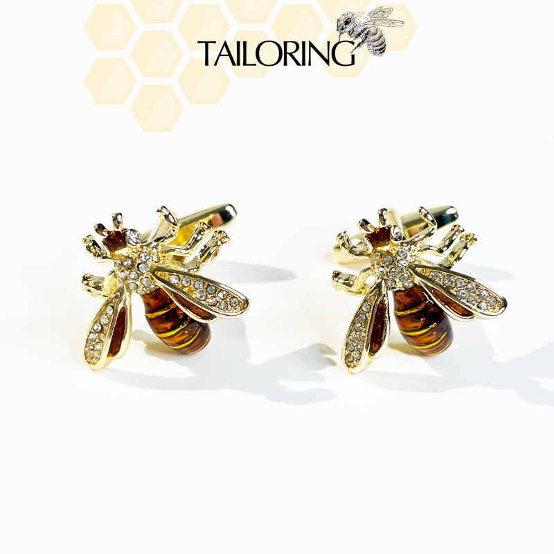 Cufflinks French-Style Insect-Shaped Bee Personalized Fashion Cufflinks for Suits and Groom's Shirts with High-Quality Texture Studs