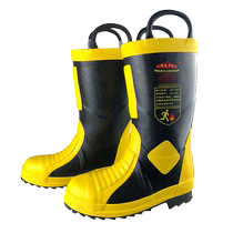 Firefighting boots firefighting protective rubber boots anti-smashing and anti-puncture light and close-fitting soft-soled combat boots