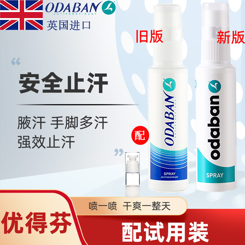 British Odaban Antiperspirant Spray for Excessive Sweating and Body Odor, a Magic Solution for Sweaty Palms