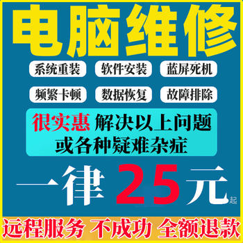 Computer Repair, Remote Troubleshooting, Blue Screen Cleaning, Laptop Lag Consultation, Windows 11 System Reinstallation, Online Service