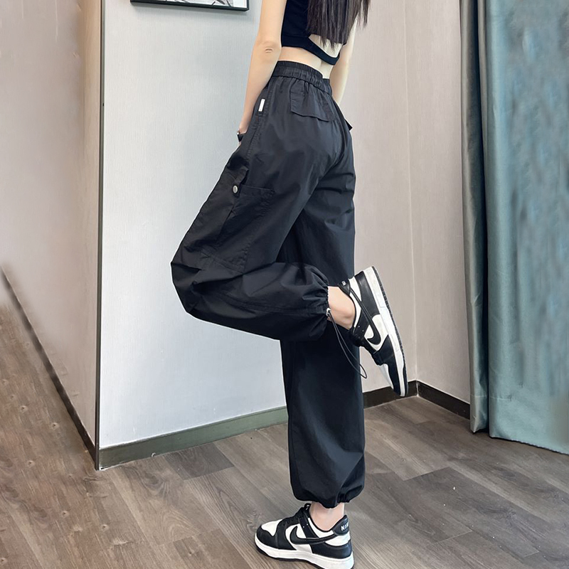 Black Work Pants for Women, Spring and Autumn 2025 New Quick-Dry Petite Jazz Dance Set, Casual Wear Sports Pants