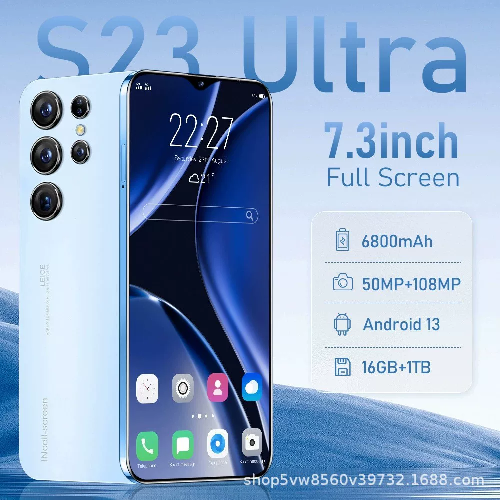 Другое 624474349774 кросс-бордер S23+Ultra иностранная торговля мобильный телефон 7.3 большой экран высокий разрешение 16+1T внутренний