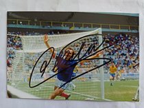 Michel Platini French national team UEFA president autographed photo