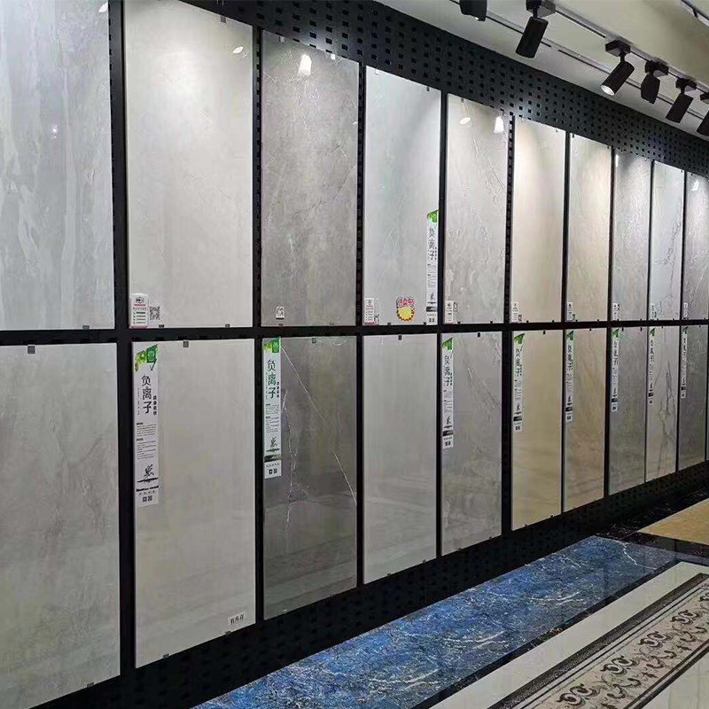 Foshan Gray - colored all - ceramic floor tile 1200x600 flux marble living room background wall staircase new tile