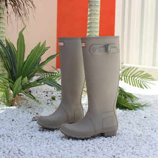 Black outdoor rain boots self-operated brand versatile long tube