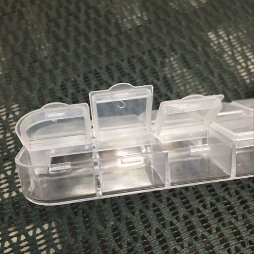 Двухрядная прозрачная пластиковая коробка для хранения, коробочка для хранения для маникюра с бусинами, 12 ячеек